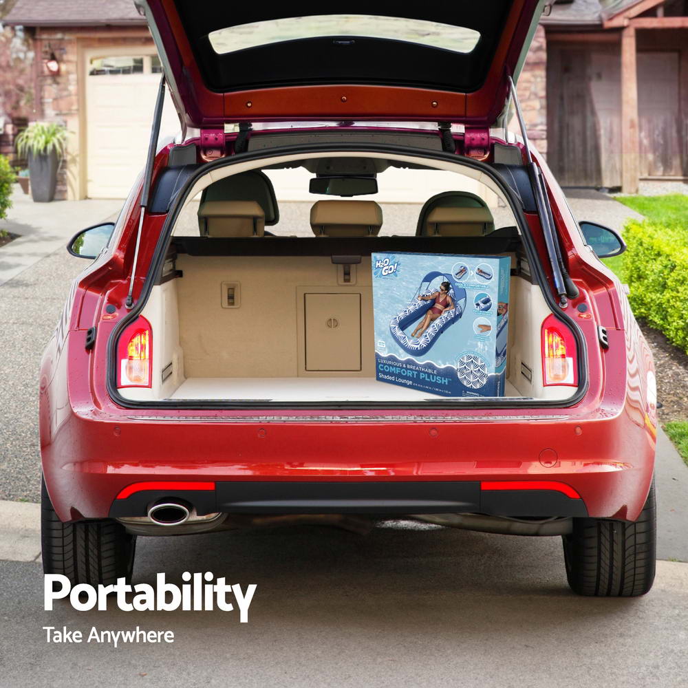 Bestway Blue Inflatable Pool Lounger with Removable Sunshade Canopy - 1.98m x 1.12m