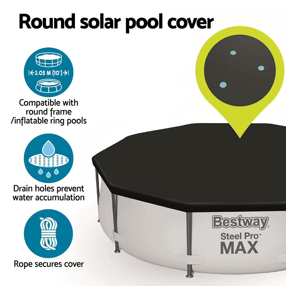Premium PVC Pool Cover for 3.05m Round Above Ground Swimming Pools by Bestway