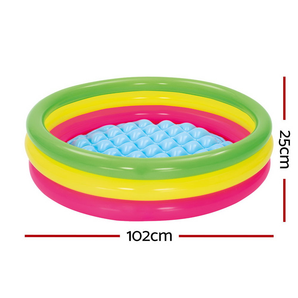 Bestway Inflatable Kids Splash Pool - Fun Above Ground Water Play 102x102x25cm