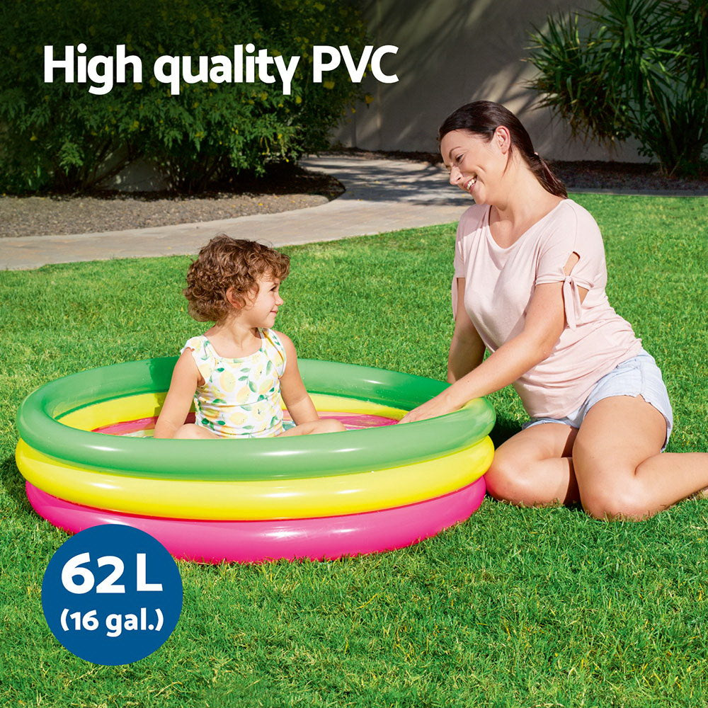 Bestway Inflatable Kids Splash Pool - Fun Above Ground Water Play 102x102x25cm