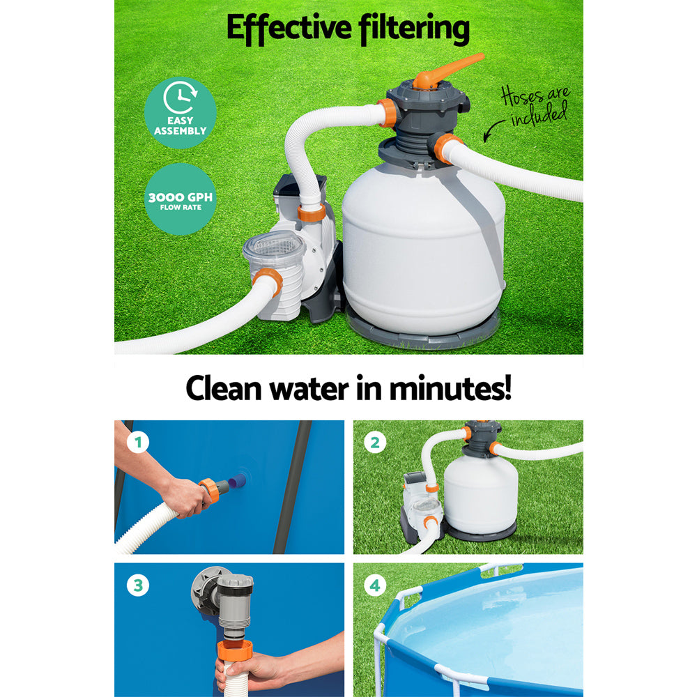 Bestway Pool Pump Sand Filter 3000GPH 11355L/H Pools Flowclear??Filters