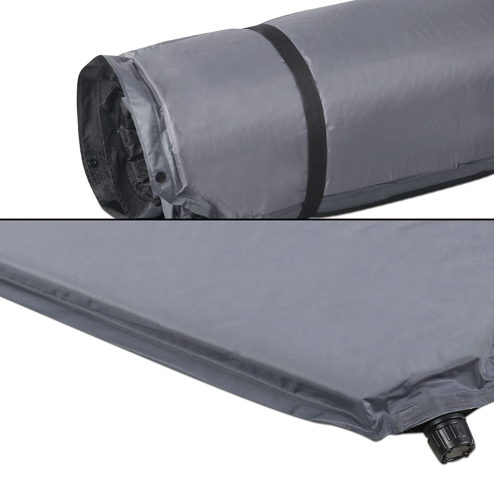 Weisshorn Double Self-Inflating Camping Mattress - Grey