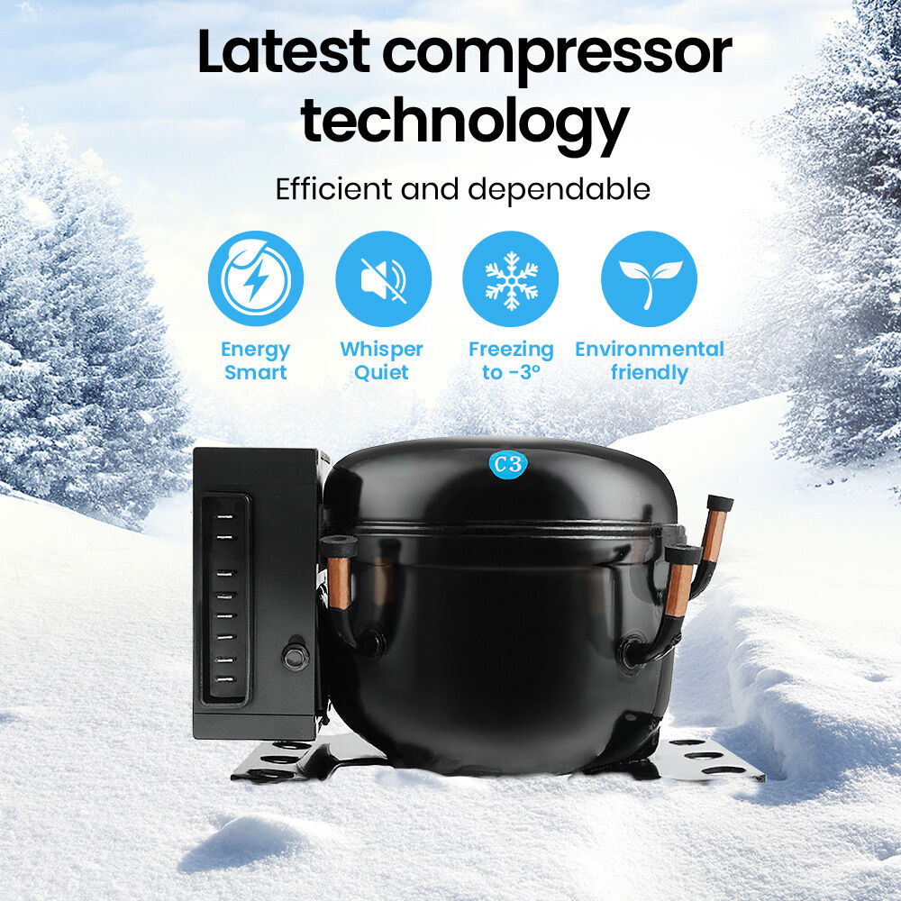 GECKO 95L Portable Upright Fridge, 12V/24V for Motorhome, Caravan, Black