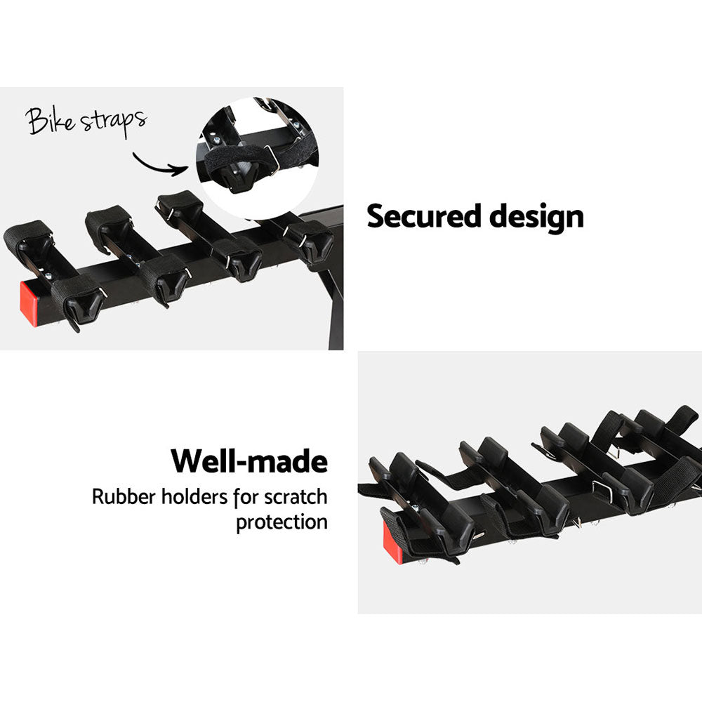 Giantz 4 Bicycle Bike Carrier Rack Car 2 Hitch Mount Foldable Black,Giantz 4 Bicycle Bike Carrier Rack Car 2 Hitch Mount Foldable Black