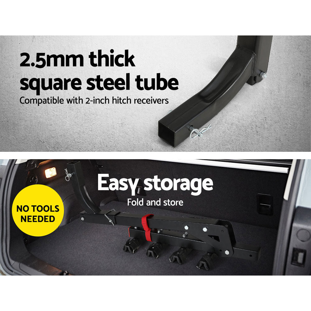 Giantz 4 Bicycle Bike Carrier Rack Car 2 Hitch Mount Foldable Black,Giantz 4 Bicycle Bike Carrier Rack Car 2 Hitch Mount Foldable Black