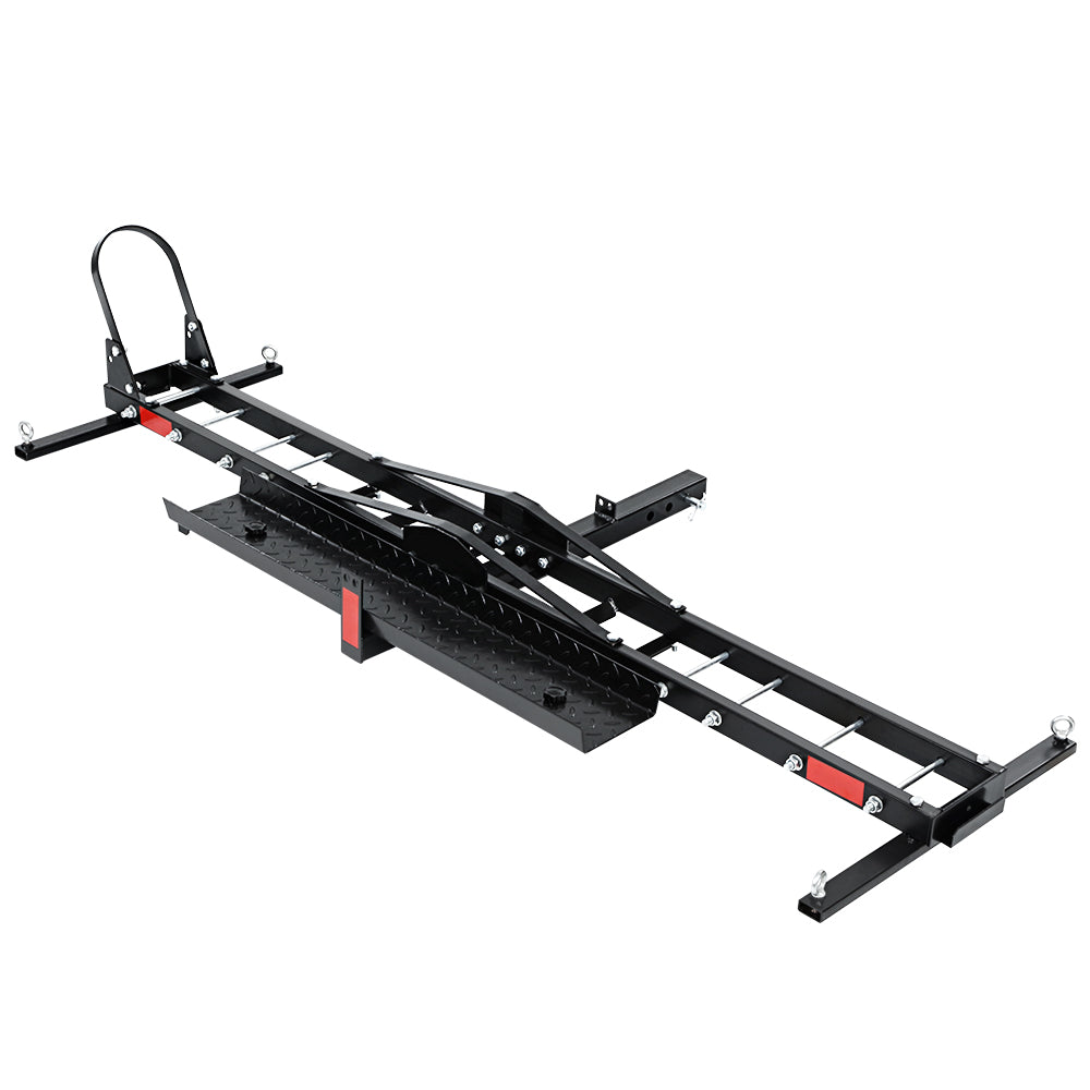 Giantz Motorcycle Motorbike Carrier Rack Arm Dirt Bike Ramp 2Towbar Steel Black,Giantz Motorcycle Mo