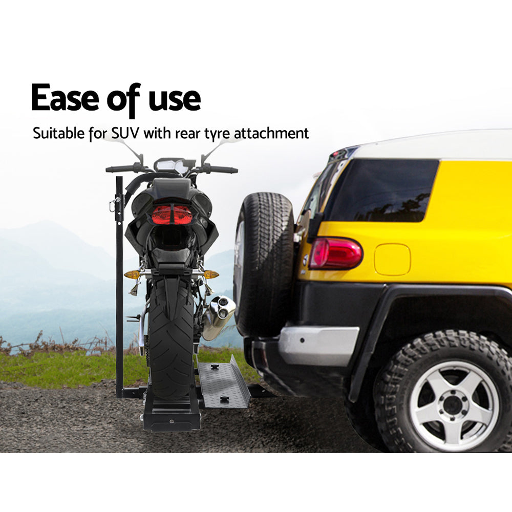 Giantz Motorcycle Motorbike Carrier Rack Ramp 2Towbar Adjustable Height Black,Giantz Motorcycle Motorbike Carrier Rack Ramp 2Towbar Adjustable Height Black