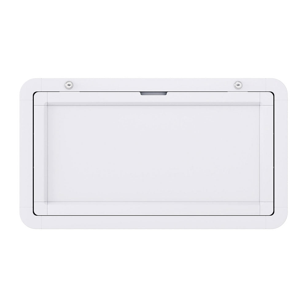 Weisshorn Folding Caravan Table with Lockable Child-Safe Design - 800 x 450mm, White