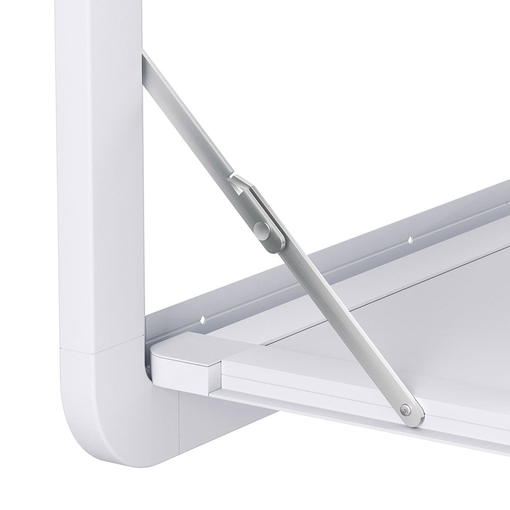 Weisshorn Folding Caravan Table with Lockable Child-Safe Design - 800 x 450mm, White