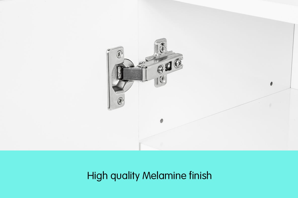 Sarantino 21 Pairs Shoe Cabinet Storage Organiser Shelf 2 Doors 80 x 30 x 90cm in White