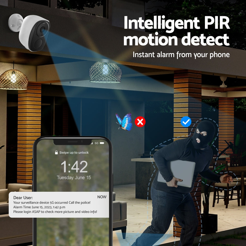 UL-Tech 3MP Wireless Home Security Camera with Rechargeable Battery and Night Vision