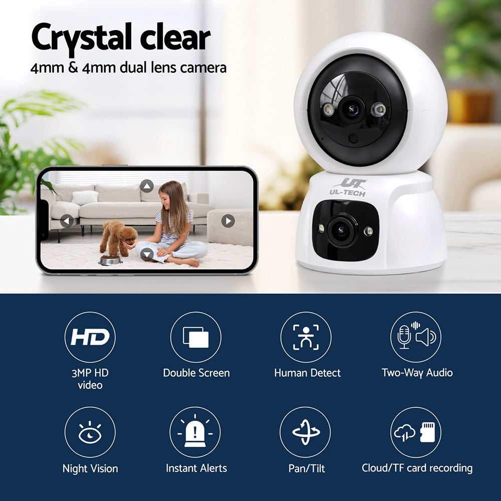 UL-tech Crystal Clear 3MP Baby Monitor CCTV Camera