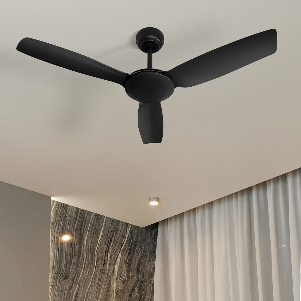 Vevare 52'' Ceiling Fan DC 3 ABS Blades Remote Control Timer Black