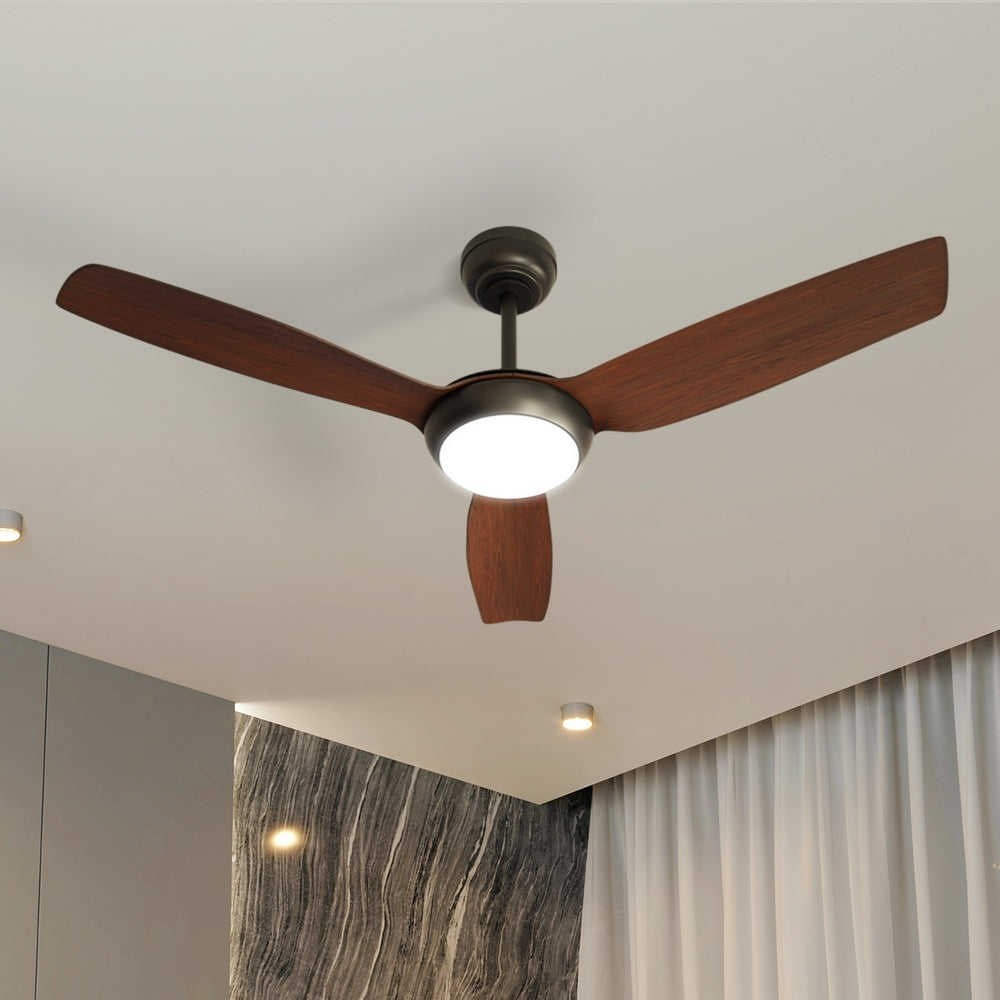 Vevare 52" Ceiling Fan with Light DC Remote Control 5 Speed Walnut