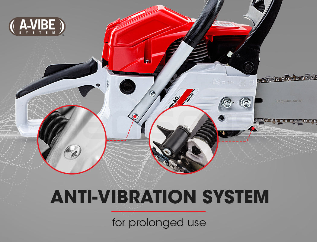 BAUMR-AG Commercial Petrol Chainsaw E-Start 22' Bar Chain Saw Tree Pruning Top Handle