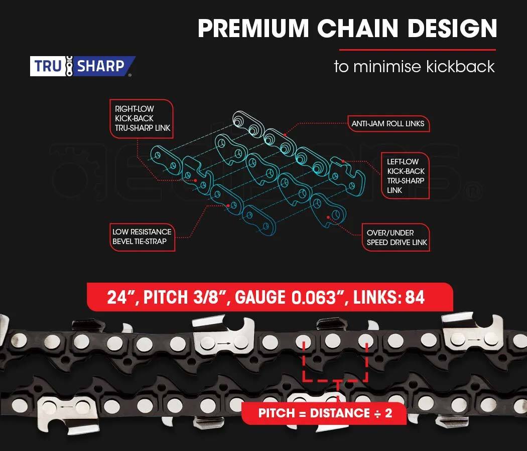 BAUMR-AG Petrol Commercial Chainsaw 24' Bar E-Start Chain Saw Top Handle Pruning