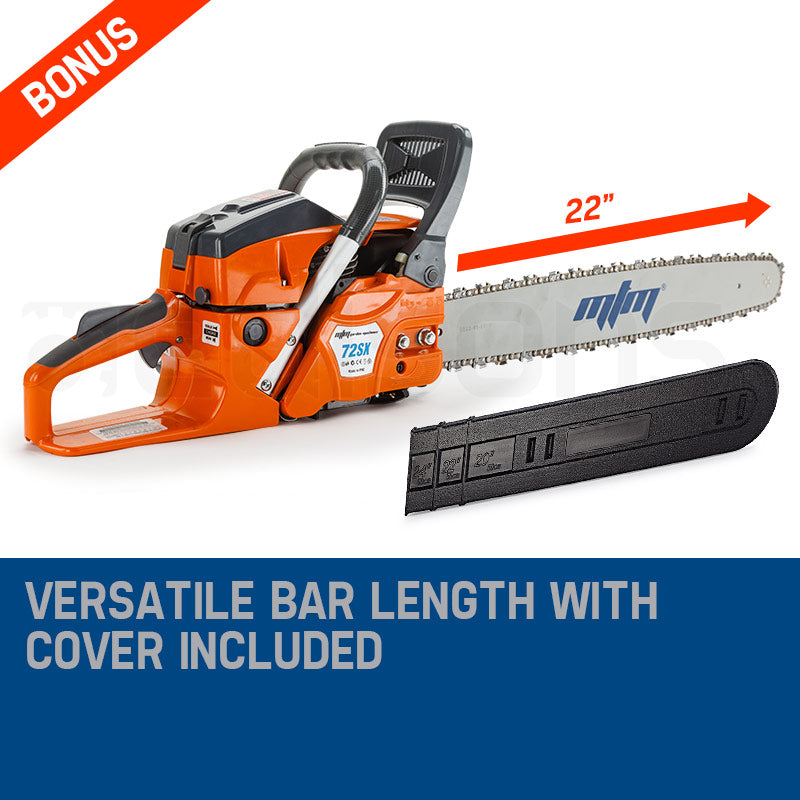 MTM Petrol Commercial Chainsaw 22' Bar Chain Saw E-Start Tree Pruning Top Handle