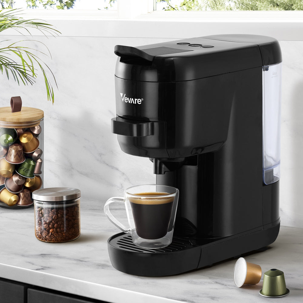 Vevare Capsule Coffee Machine 19 Bars 3-in-1 Nespresso Cafe Maker Black