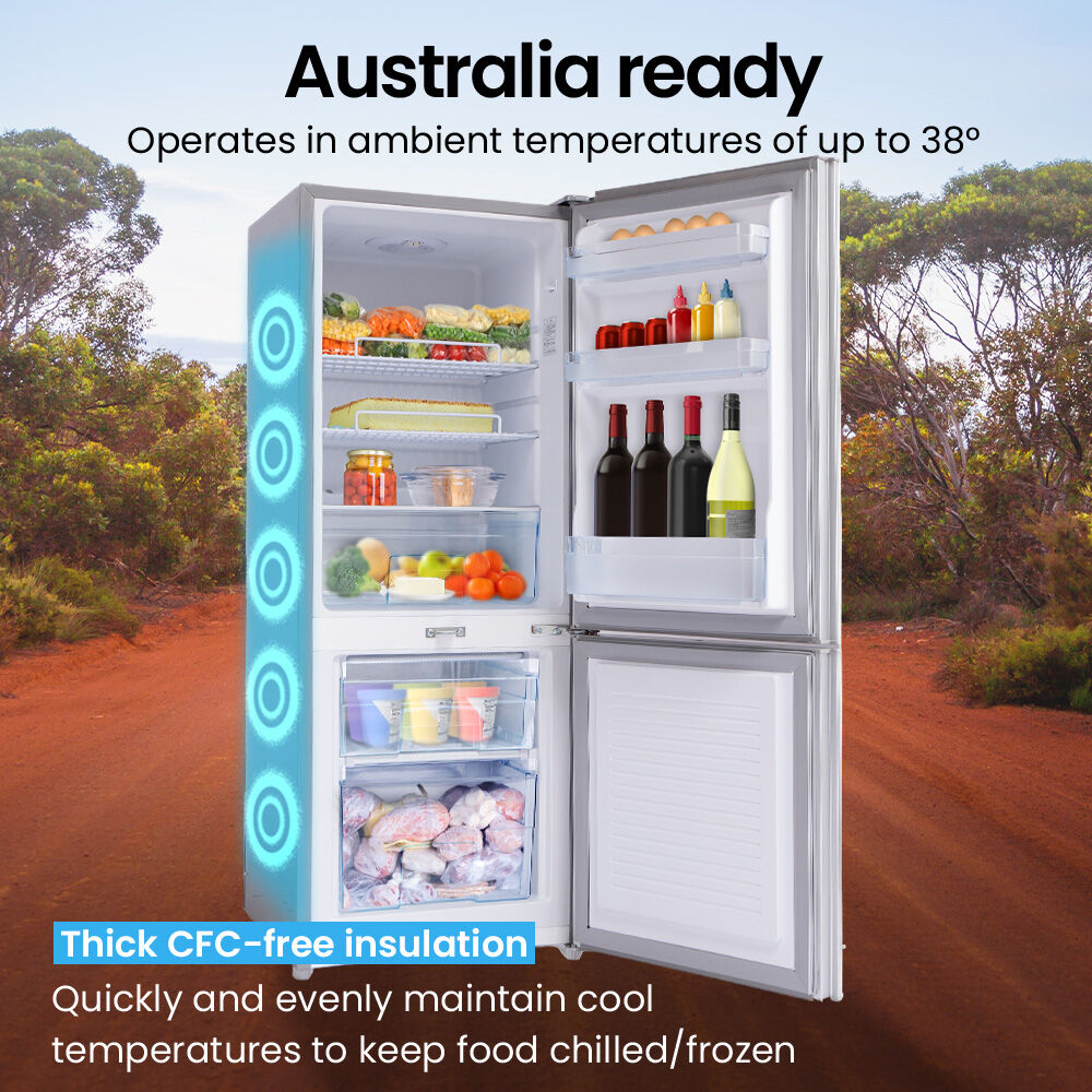 GECKO 139L Upright Portable Fridge / Freezer, 12V/24V for Motorhome and Caravan, Silver
