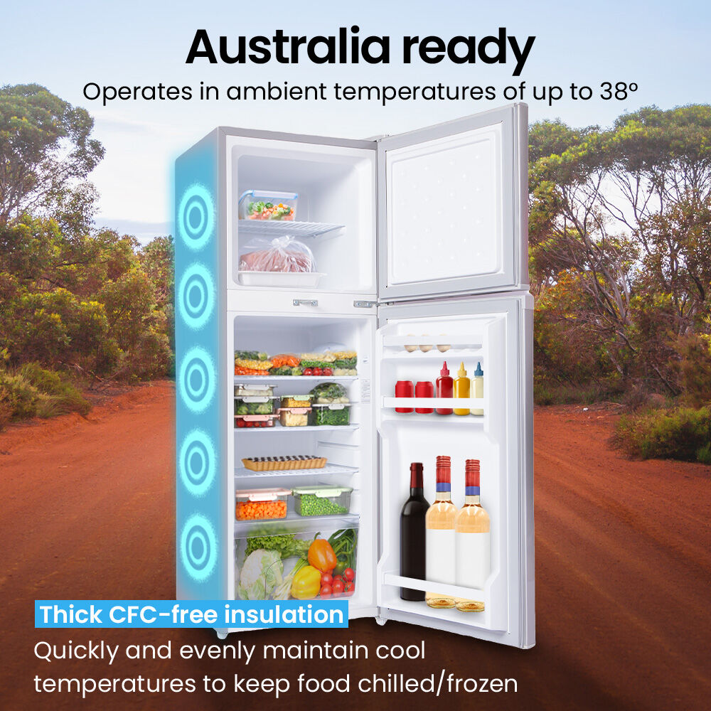 GECKO 142L Upright Portable Fridge / Freezer, 12V/24V for Motorhome and Caravan, Silver