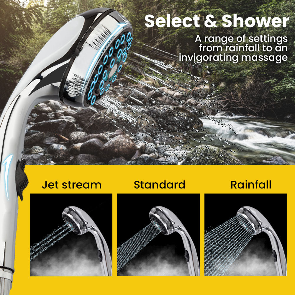 THERMOMATE Portable Gas Outdoor Camping Hot Water Heater System, with 12V Pump, Shower Head, Black