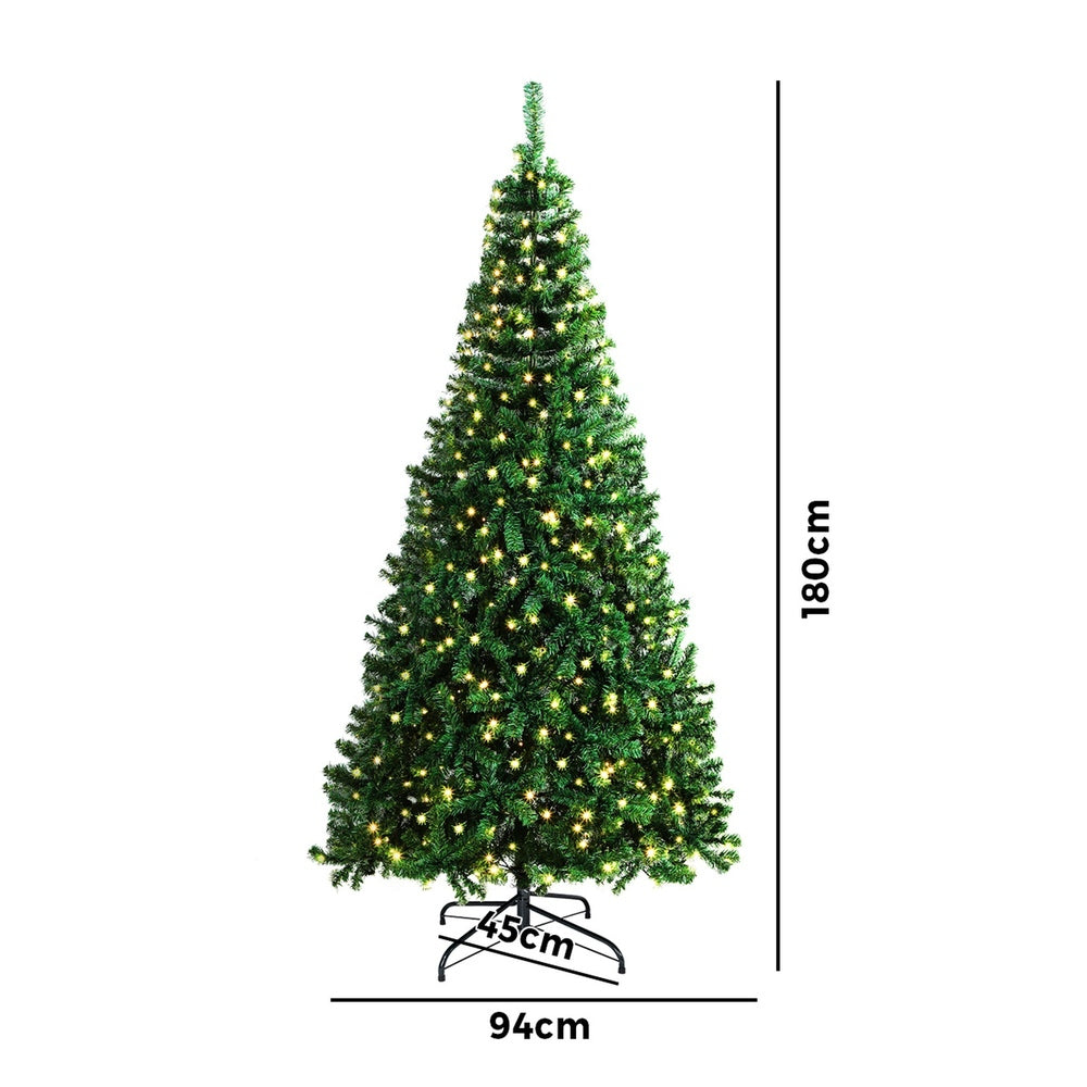 Tinseltown Christmas Tree 1.8M 6FT Green with LED lights
