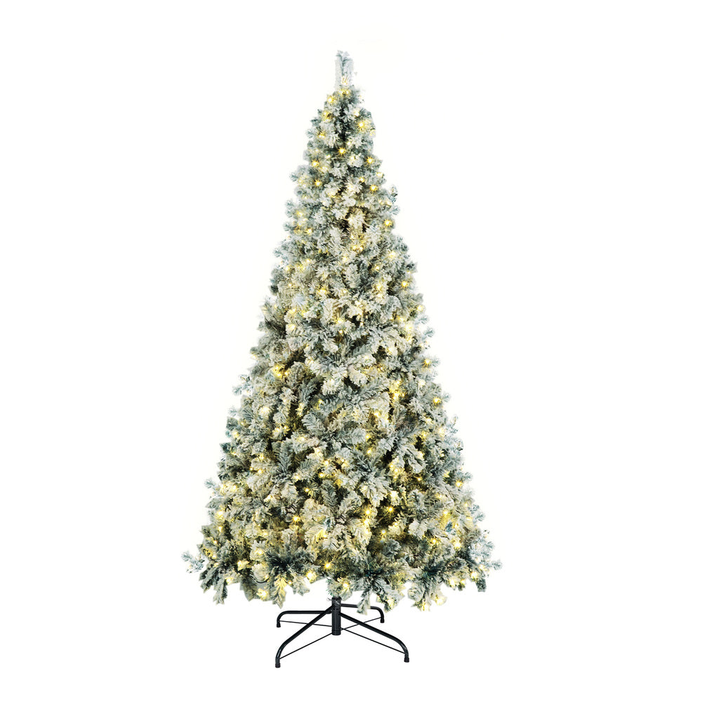 Tinseltown Christmas Tree 2.1M 7FT Snow Flocked Green with LED