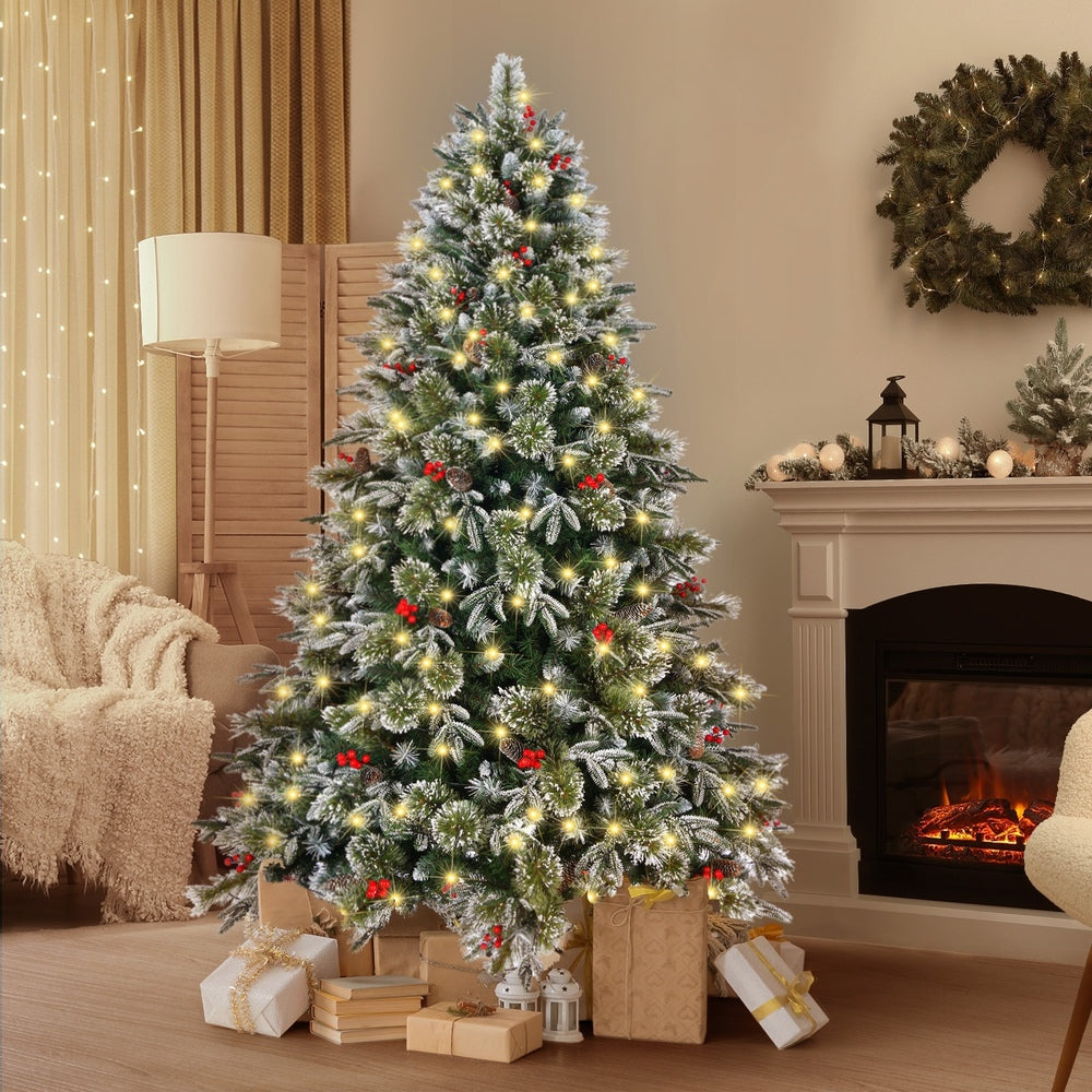 Tinseltown LED Christmas Tree 2.1M 7FT Green White 1210 Tips