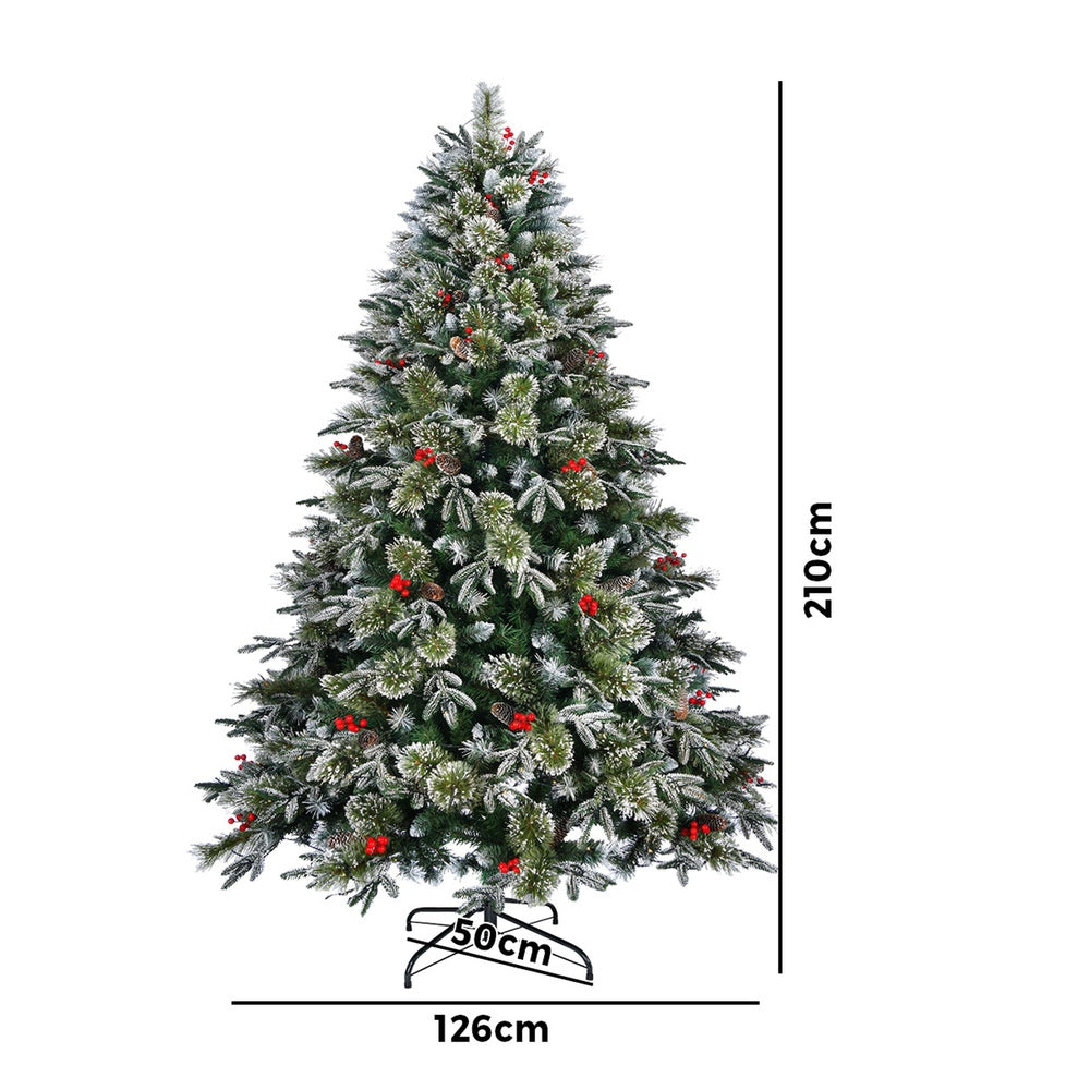 Tinseltown LED Christmas Tree 2.1M 7FT Green White 1210 Tips
