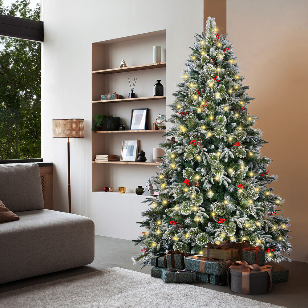 Tinseltown LED Christmas Tree 2.1M 7FT Green White 1210 Tips