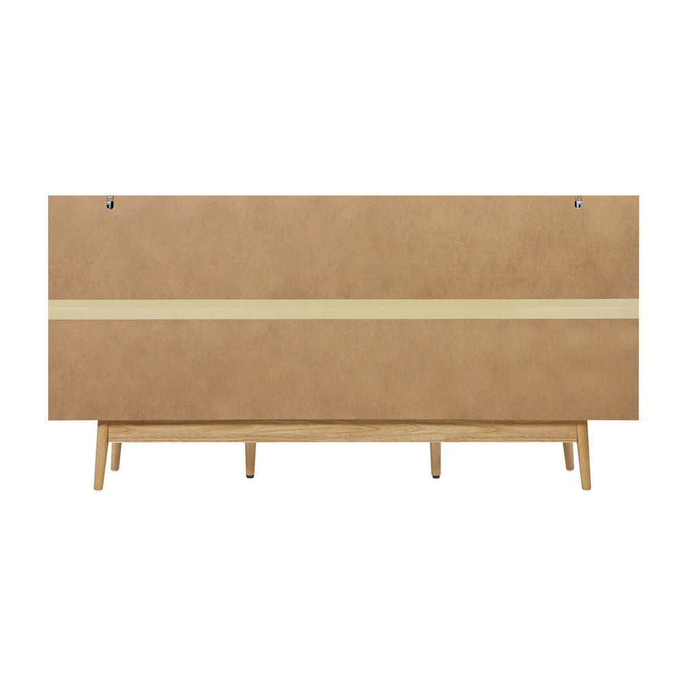 Oikiture 9 Chest of Drawers Rattan Lowboy Wooden