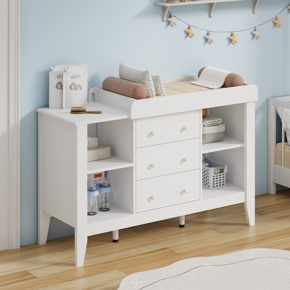 Oikiture Baby Changing Table Chest of Drawers Cabinet Nursery Furniture