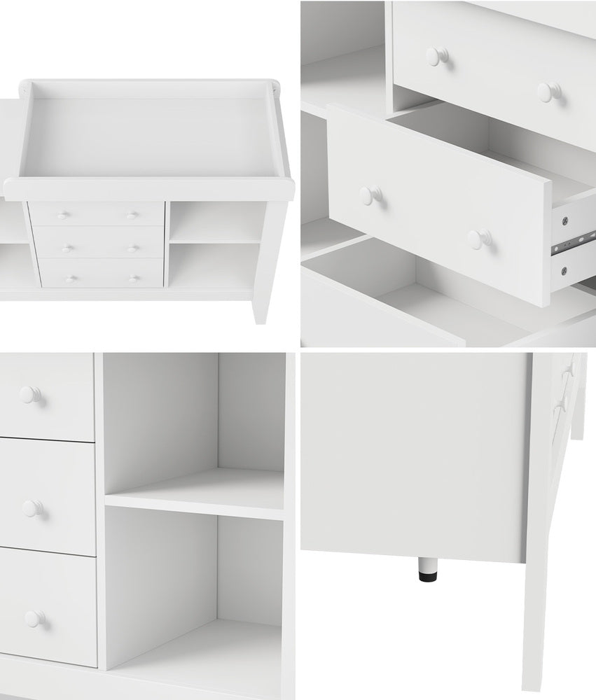 Oikiture Baby Changing Table Chest of Drawers Cabinet Nursery Furniture