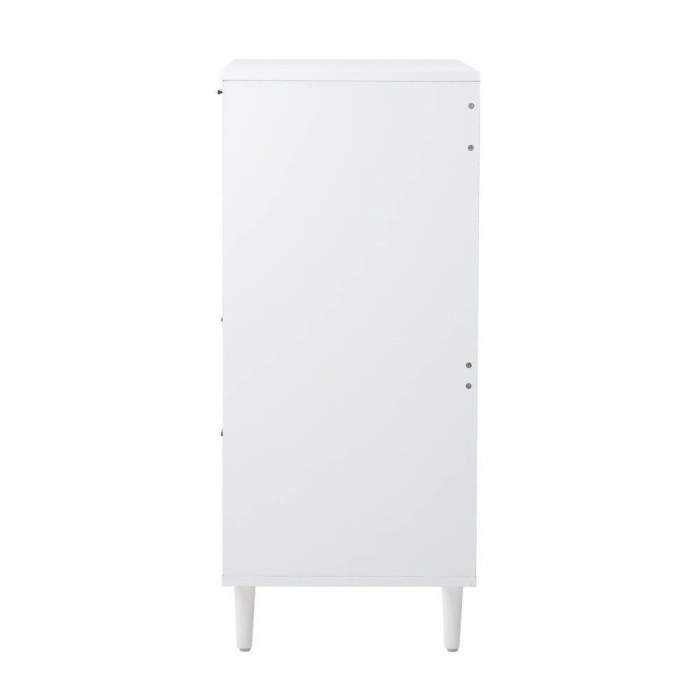 Oikiture 5 Chest of Drawers Dresser Tallboy White