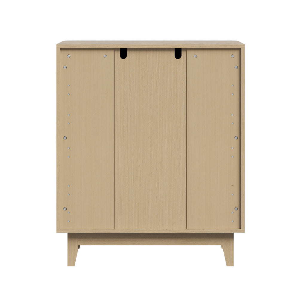 Oikiture 5 Chest of Drawers Dressers Tallboy Stripe Natural
