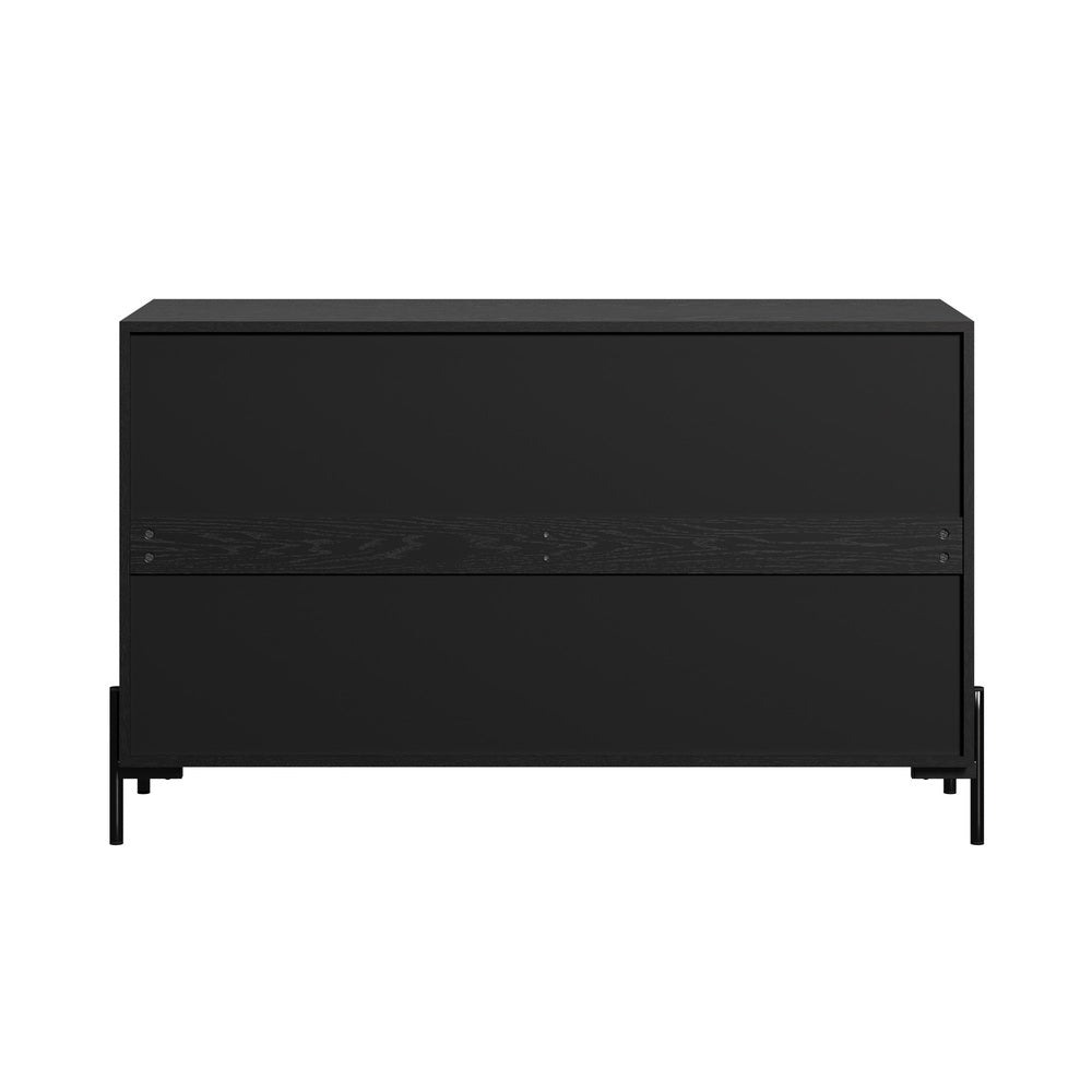 Oikiture 6 Chest of Drawers Cabinet Dresser Table Lowboy Walnut