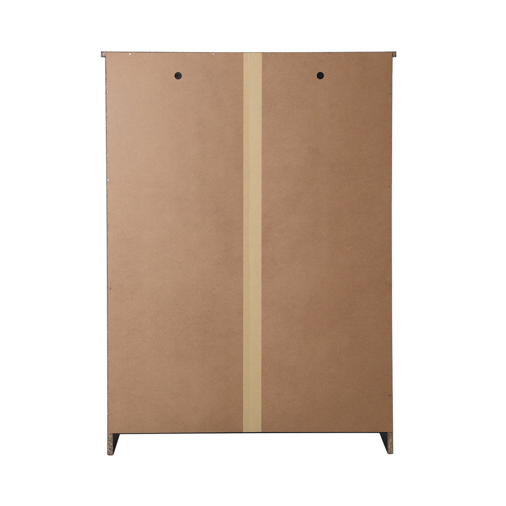 Oikiture 6 Chest of Drawers Tallboy Dresser Black