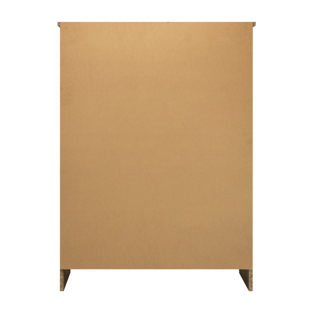 Oikiture Tallboy Chest of Drawer with 6 Drawers Natural Wood