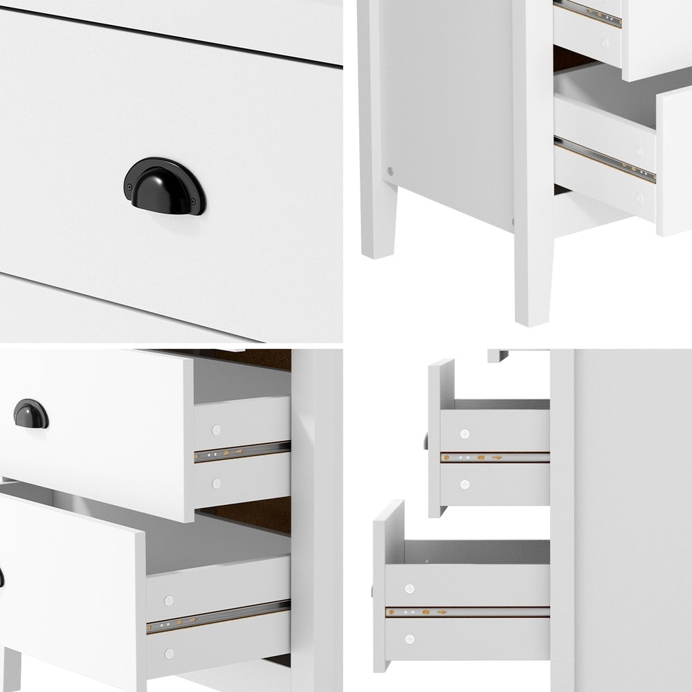 Oikiture 4 Chest of Drawers Dresser Vintage