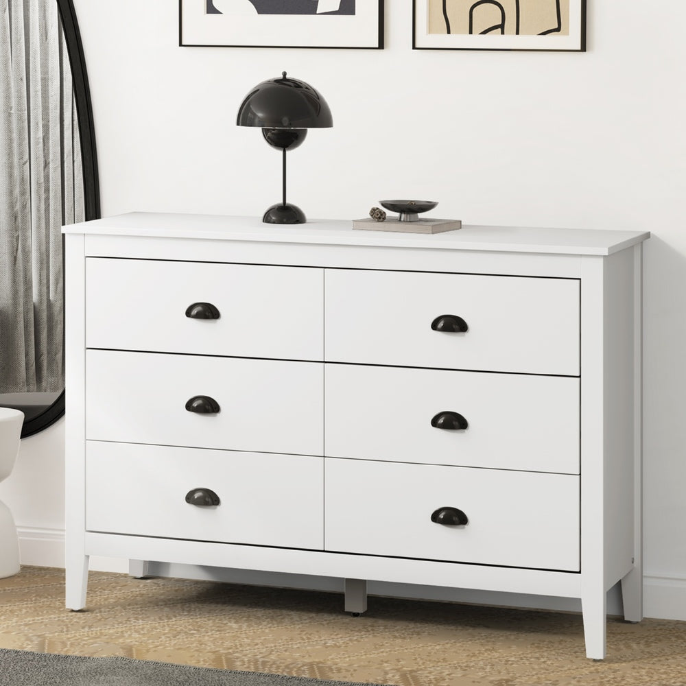 Oikiture 6 Chest of Drawers Dresser Vintage