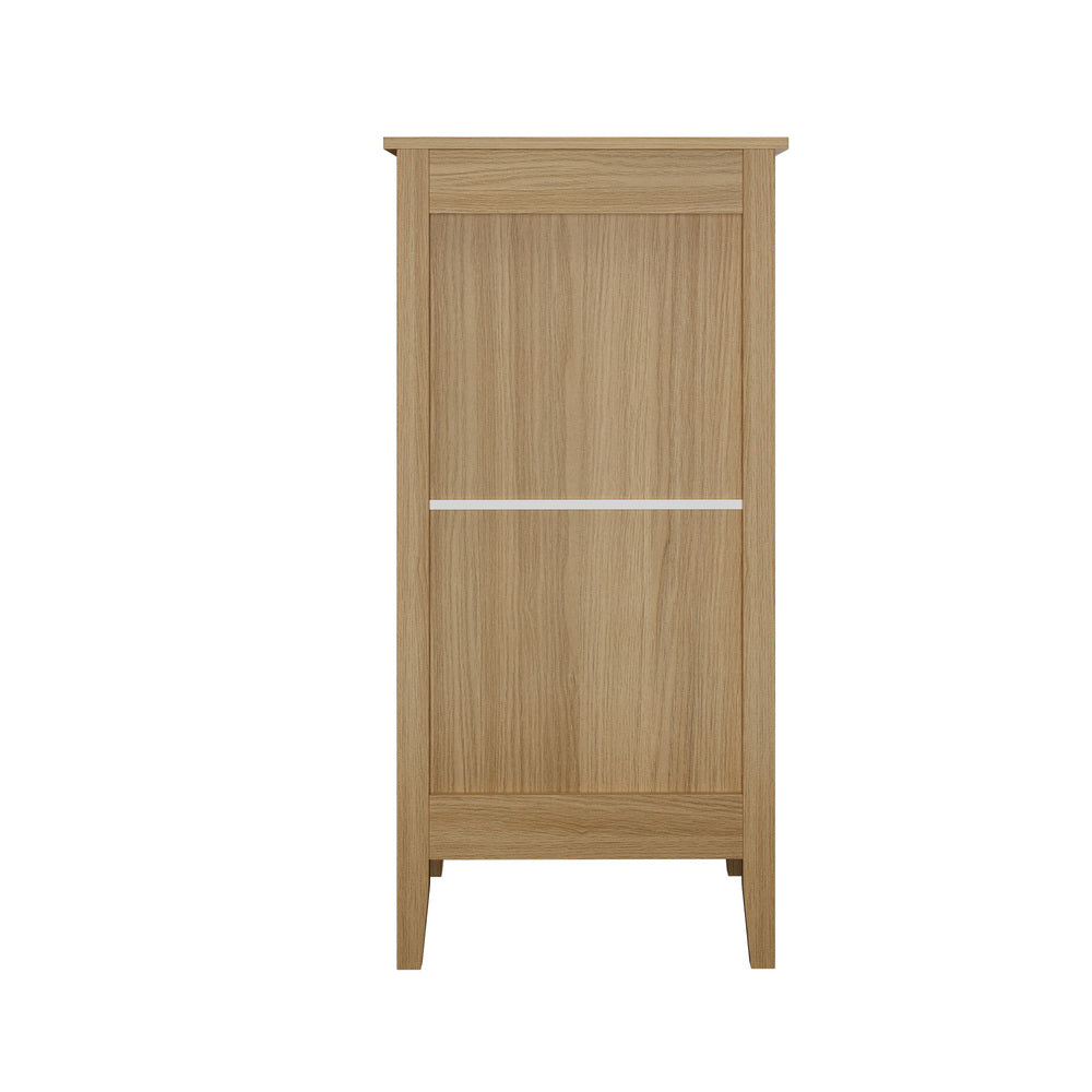 Oikiture 5 Chest of Drawers Dresser Tallboy Storage Cabinet Natural