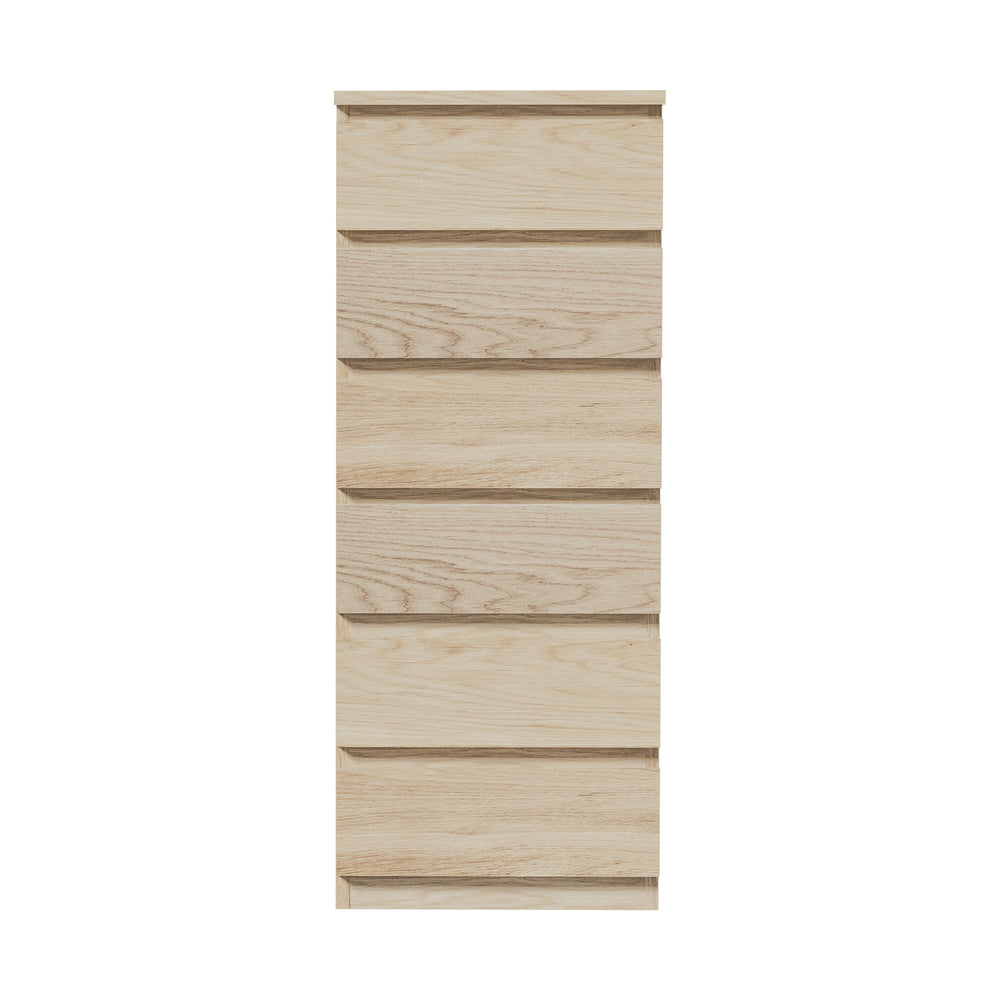 Oikiture 6 Chest of Drawers Tallboy Dresser Table Natural