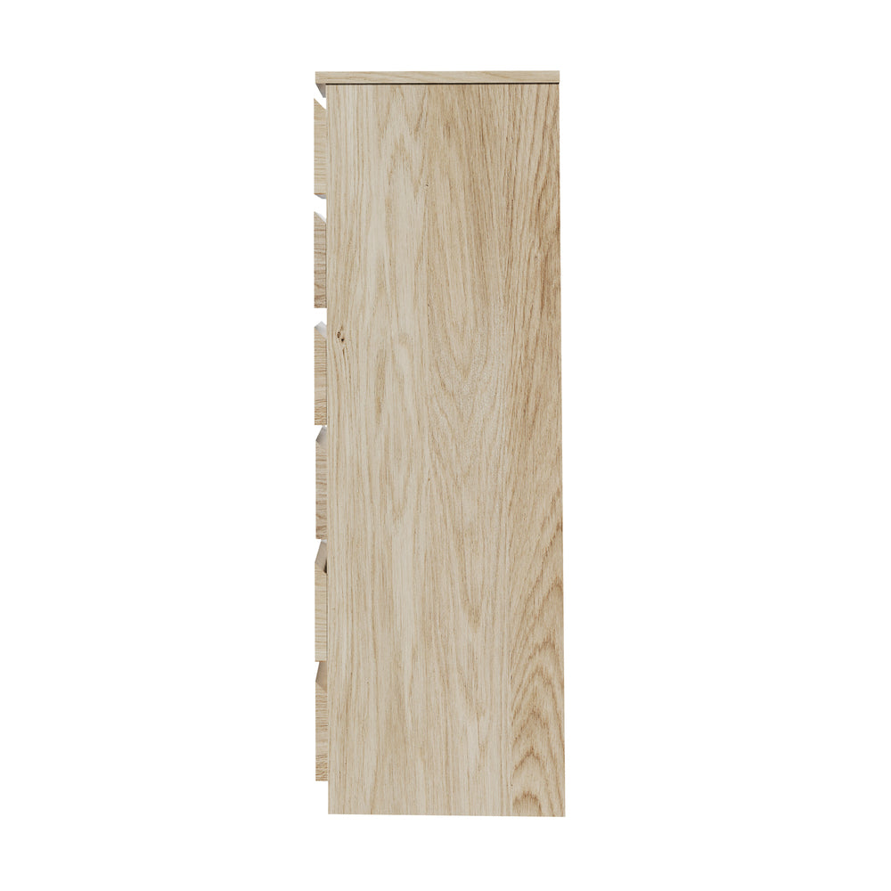 Oikiture 6 Chest of Drawers Tallboy Dresser Table Natural