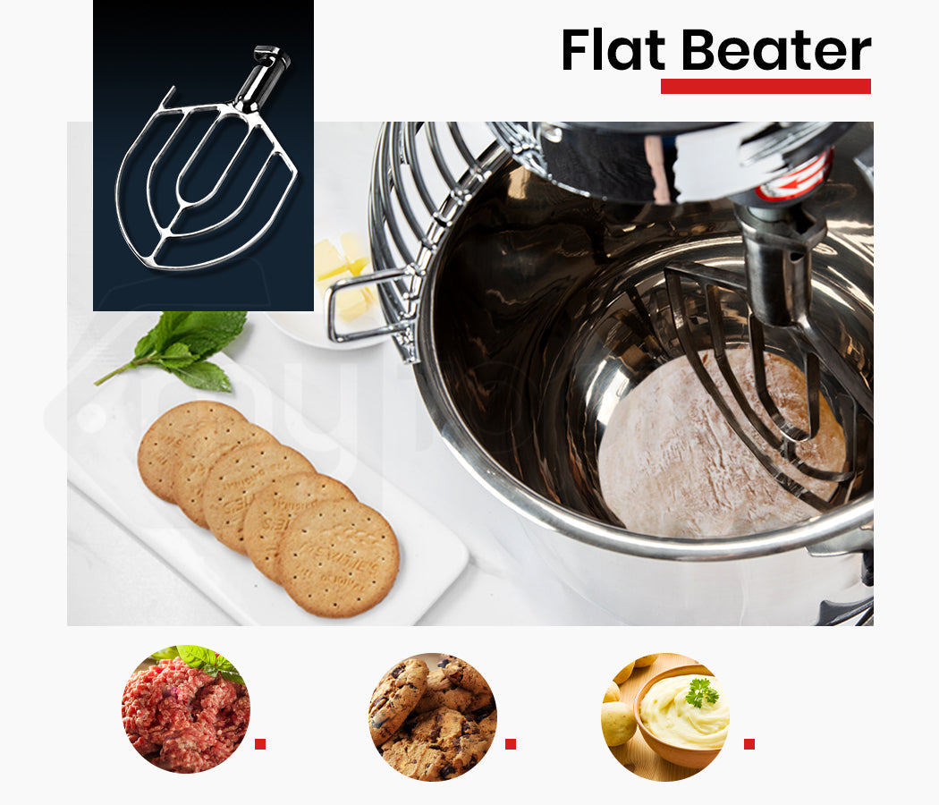 EuroChef Silver 10L Commercial Grade Planetary Mixer