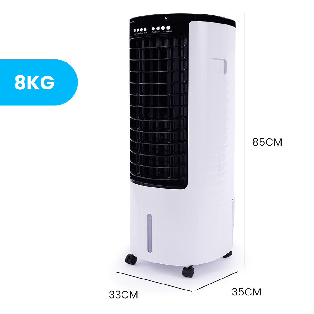POLYCOOL 12L Evaporative Air Cooler Portable Home Fan, Purifier, Humidifier, Ioniser, Remote Control
