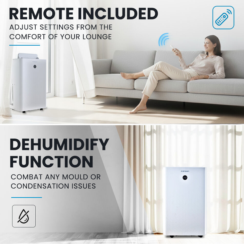 CARSON 3.5kW Portable Air Conditioner, with Dehumidifier Mode & Fan Cooler