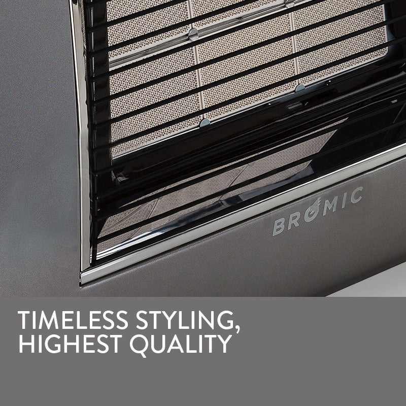 BROMIC Supaheat II Natural Gas Indoor Room Heater Portable Floor Flueless 80m²