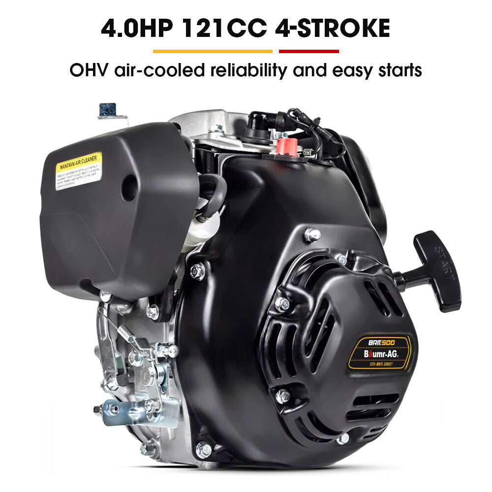 BAUMR-AG BRM-500 64KG Petrol Tamper Rammer Vibratory Plate Compactor, Lightweight, for Soil Sand Gravel Asphalt