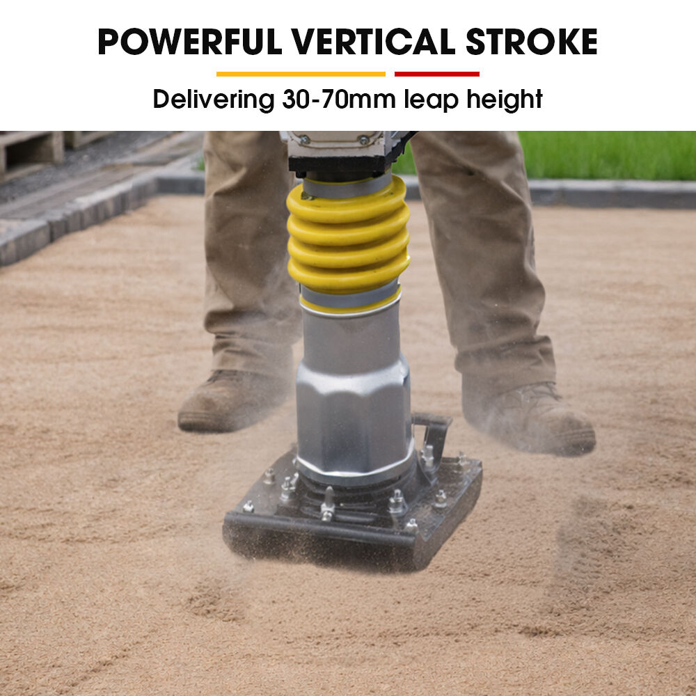 BAUMR-AG BRM-500 64KG Petrol Tamper Rammer Vibratory Plate Compactor, Lightweight, for Soil Sand Gravel Asphalt