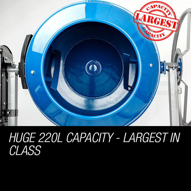 Baumr-AG 220L Portable Electric Concrete Cement Mixer
